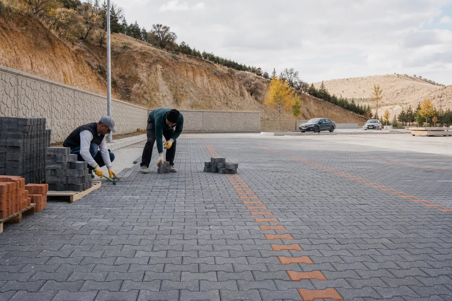 Ankara Otopark Taşı Döşeme